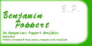 benjamin poppert business card